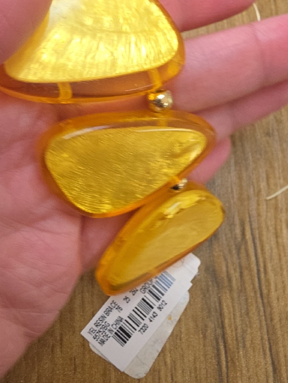 Style & Co. Golden Yellow Resin Petal Stretch Bracelet - Picture 6 of 6